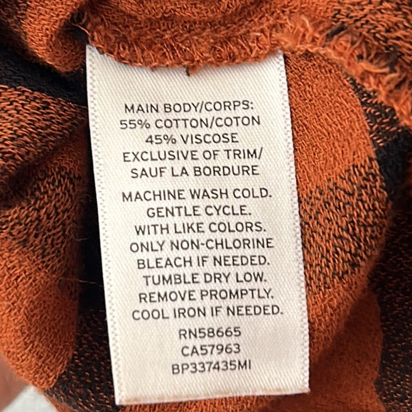 BP. • Terracotta Brown & Black Buffalo Check Mock Neck Sleeveless Top Size XS - Picture 4 of 12